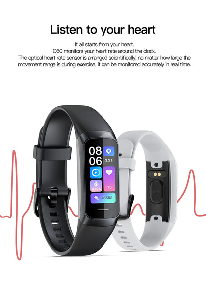 Reloj inteligente AMOLED con Monitor de temperatura corporal, reloj deportivo resistente al agua hasta 3ATM, correa de reloj inteligente para hombres y mujeres IOS Android