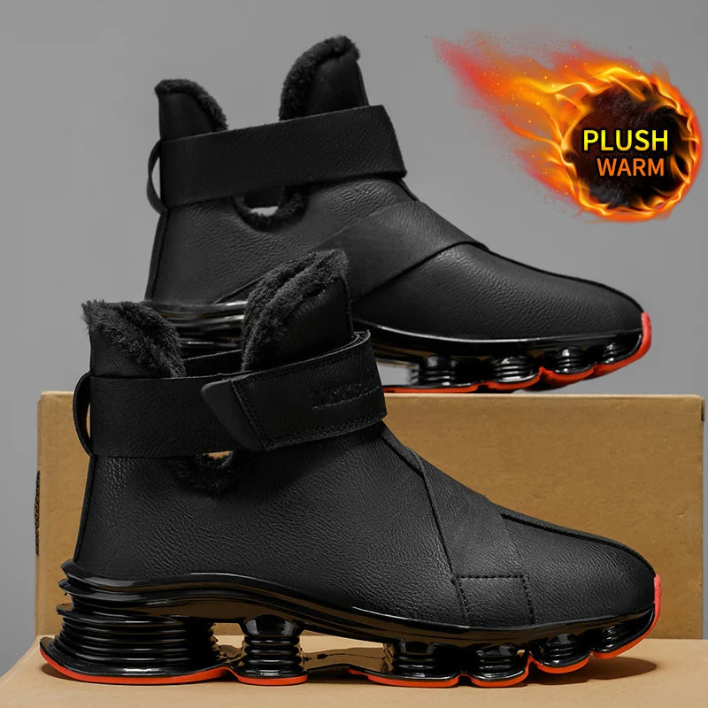 Women's and Men's Boots, New Winter Sneakers, Warm Women's and Men's Shoes, Waterproof Non-slip Plush Trainers, Women's and Men's Tennis Shoes, Boots, Women's and Men's Winter Trainers