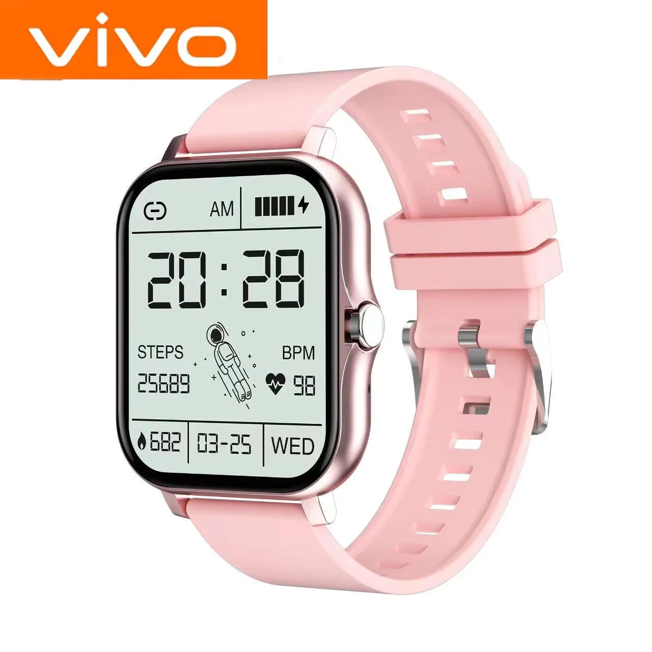 VIVO Smartwatch for Android and iPhone, 2.01-inch HD Screen, Answer and Make Calls, Message Preview, Sports Modes, Customizable Watch Face, Weather Forecast