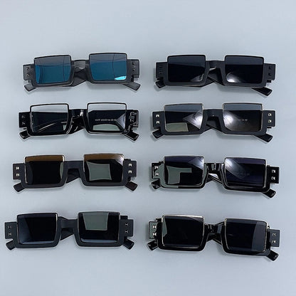 Punk Y2K 2026 Square Luxury Brand Sunglasses, Retro Steampunk Sunglasses for Women, Outdoor UV400 Sunglasses