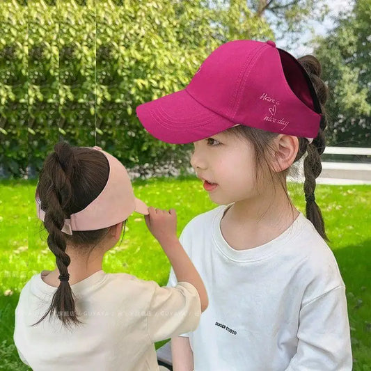 Gorra de béisbol con bordado de corazón de amor dulce para mujer, gorra con visera de chica coreana de Color sólido, gorra con visera de algodón suave para exteriores