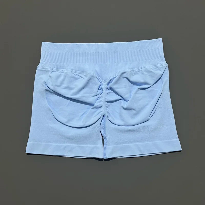 Shorts Deportivos HISTELLO Impacts de 4.5" para Mujer, Shorts de Ciclismo de Cintura Baja, Shorts de Gimnasio, Leggings de Yoga sin Costuras con Efecto Push-Up