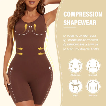 POKARLA Sexy Full Coverage Bodysuits, Thigh Shaper, Wide Shoulder Strap Shapewear Bodysuit, Seamless Girdle, Slimming.