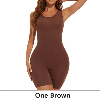 POKARLA Sexy Full Coverage Bodysuits, Thigh Shaper, Wide Shoulder Strap Shapewear Bodysuit, Seamless Girdle, Slimming.
