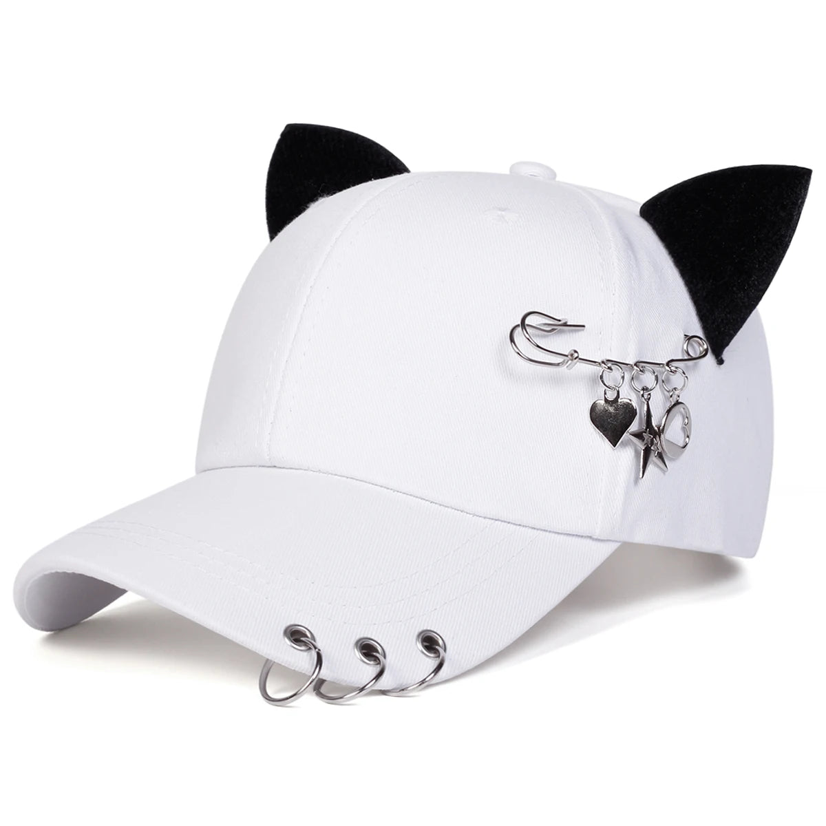 Gorra de Béisbol Unisex con Orejas de Gato, Ajustable, Casual, para Primavera y Otoño, Protección Solar, Gorra Deportiva