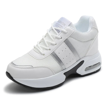 Fashion Platform Women's Shoes, Invisible Height Increasing Casual Shoes, Breathable Air Cushion Walking Travel Shoes