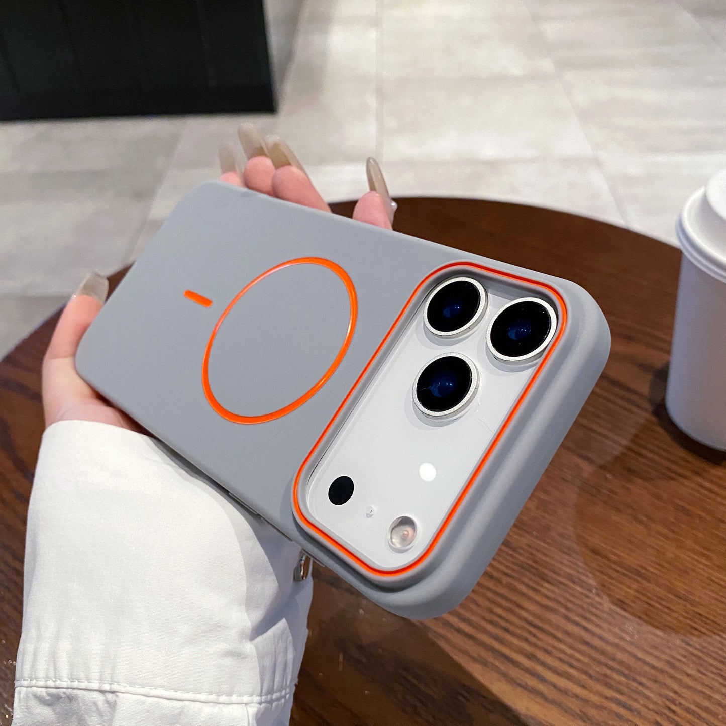 Funda de teléfono magnética ultrafina Simple para iPhone 11, 12, 13, 14, 15, 16 17 Pro Max 17 Air, funda de teléfono mate suave con carga inalámbrica
