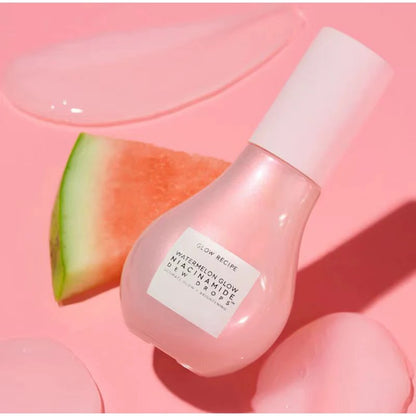 40ML sandía niacinamida brillo esencia bombilla diseño con ácido hialurónico vitamina E maquillaje facial hidratante ligero
