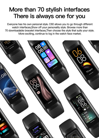 Reloj inteligente AMOLED con Monitor de temperatura corporal, reloj deportivo resistente al agua hasta 3ATM, correa de reloj inteligente para hombres y mujeres IOS Android