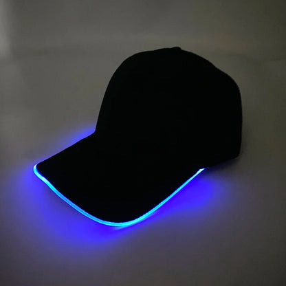 Sombrero fluorescente LED de fibra óptica, gorra de béisbol brillante de neón, suministros de fiesta de baile, sombrero de Rap de hip hop, accesorios de Club, disfraz