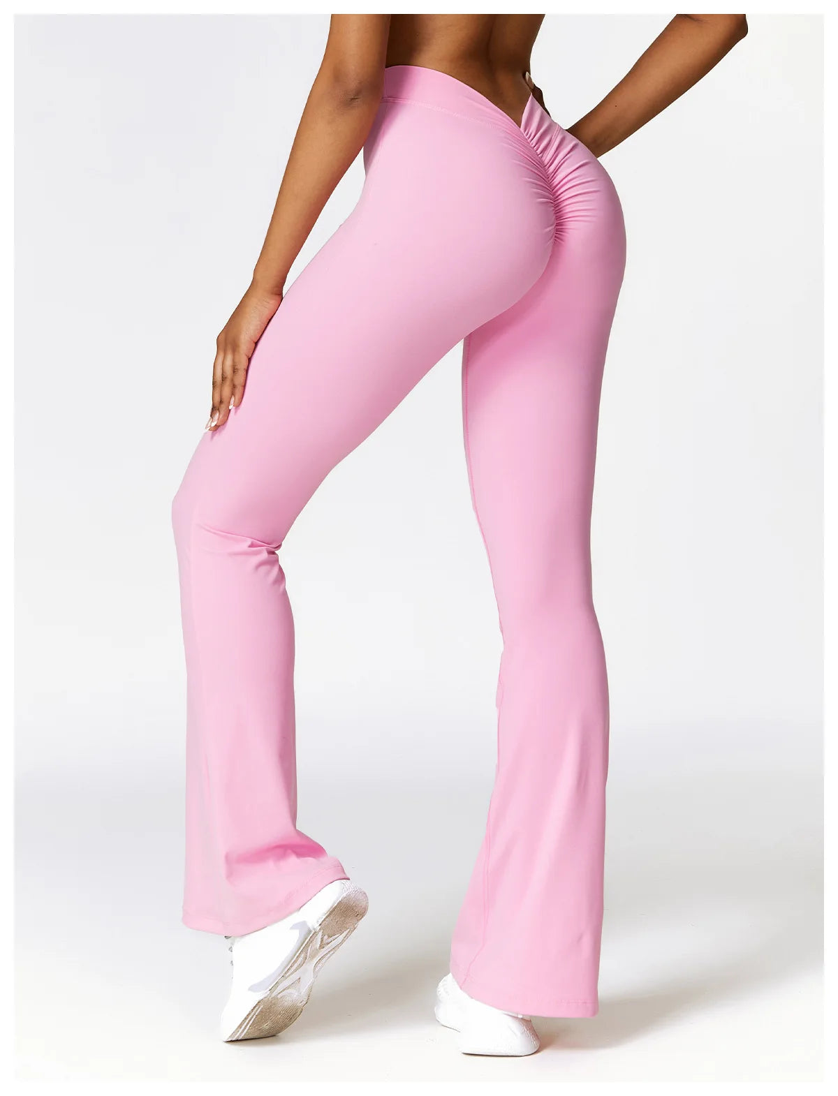 Women's V-shaped Yoga Pants, Flared Leggings, High-Waisted Wide-Leg Pants, Sports Flared Pants for Gym and Fitness, Dance Pants.