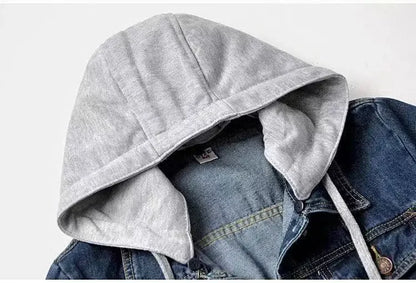 Chaqueta corta vaquera recortada para mujer primavera otoño estilo coreano nueva chaqueta con capucha de manga larga delgada suaviza tu silueta