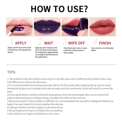 Tinte de labios rosa resistente al agua de larga duración, taza antiadherente a prueba de transferencia, tinte de labios Natural, cosméticos para mujer