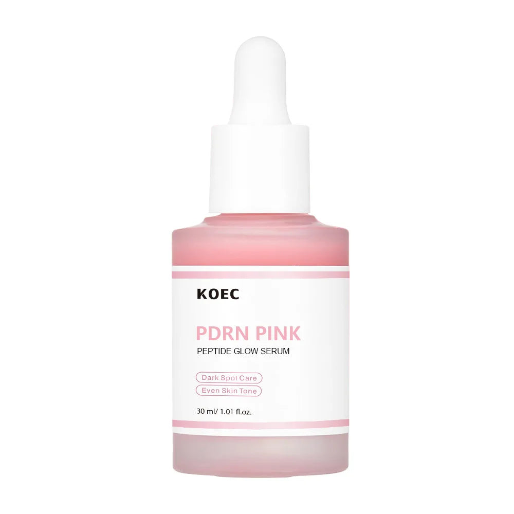 30ml Salmon PDRN Peptide Pink Glow Facial Serum Spot Care Even Skin Tone Improve Elasticity Smoothing Firming Adenosine