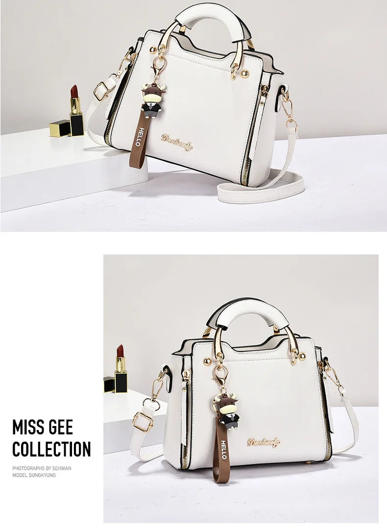 Nuevo bolso de mujer, bolsos de hombro a la moda, bolso para mujer, bolsos de cuero con monograma impreso, bolso cruzado de un solo hombro