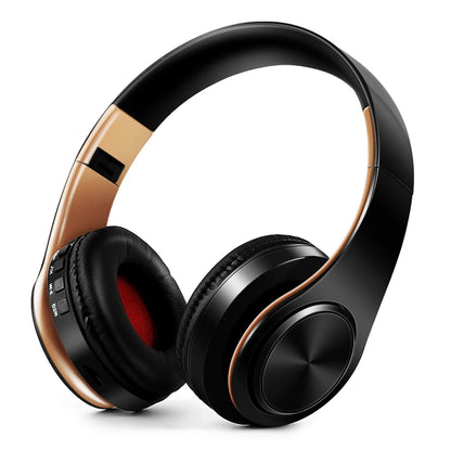 Regalo para Mujer Auriculares inalámbricos dorados Auriculares Bluetooth Auriculares estéreo Juego con micrófono incorporado con universal para Android e iOS