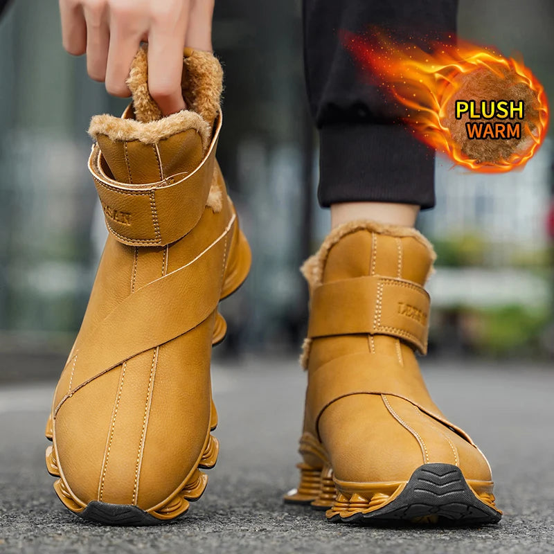 Women's and Men's Boots, New Winter Sneakers, Warm Women's and Men's Shoes, Waterproof Non-slip Plush Trainers, Women's and Men's Tennis Shoes, Boots, Women's and Men's Winter Trainers