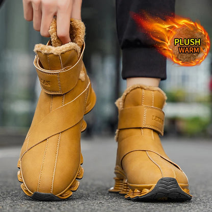 Women's and Men's Boots, New Winter Sneakers, Warm Women's and Men's Shoes, Waterproof Non-slip Plush Trainers, Women's and Men's Tennis Shoes, Boots, Women's and Men's Winter Trainers