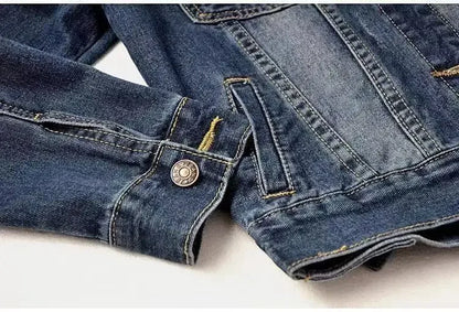 Chaqueta corta vaquera recortada para mujer primavera otoño estilo coreano nueva chaqueta con capucha de manga larga delgada suaviza tu silueta