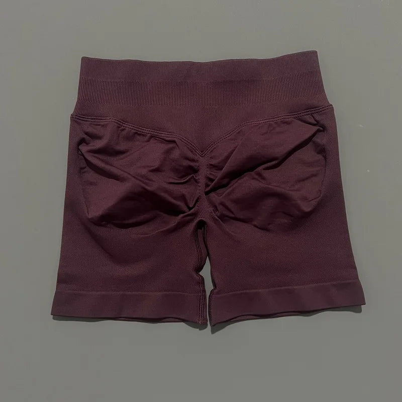 Shorts Deportivos HISTELLO Impacts de 4.5" para Mujer, Shorts de Ciclismo de Cintura Baja, Shorts de Gimnasio, Leggings de Yoga sin Costuras con Efecto Push-Up