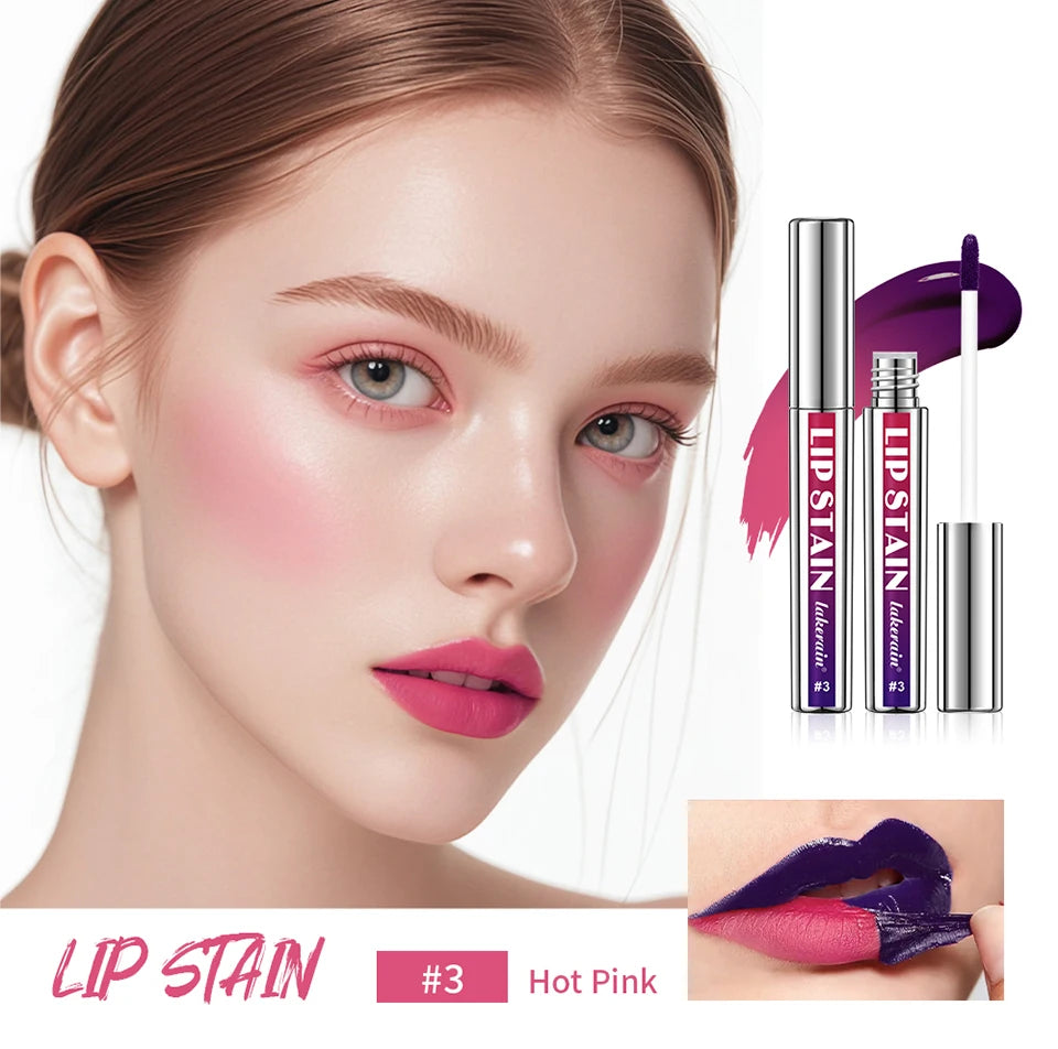 Tinte de labios rosa resistente al agua de larga duración, taza antiadherente a prueba de transferencia, tinte de labios Natural, cosméticos para mujer