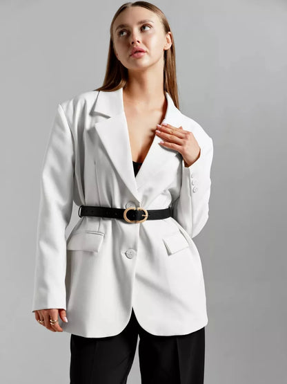 Cinturón decorativo de cuero PU simple con forma de hebilla de aguja de aleación a la moda para mujer, ropa informal diaria para estudiantes, 1 ud.