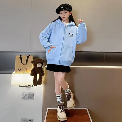 Korean-style long-eared Pacha dog hoodie, loose, trendy, and versatile, for toddlers
