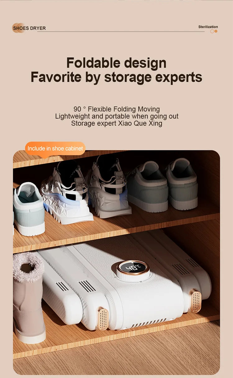 Portable Folding Electric Shoe Dryer, UV Blue Light, UV Sterilization, Deodorizer, Quick-drying Shoe Dryer, Household Shoe Dryer