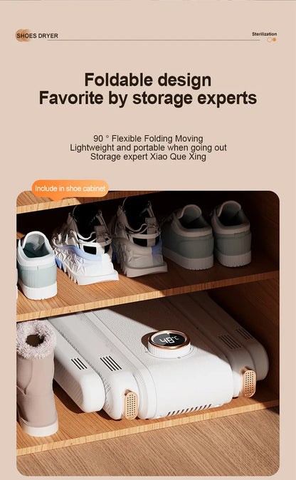 Portable Folding Electric Shoe Dryer, UV Blue Light, UV Sterilization, Deodorizer, Quick-drying Shoe Dryer, Household Shoe Dryer