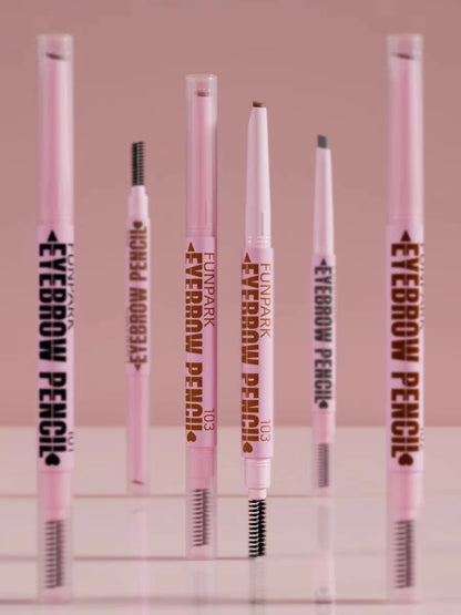 Lápiz de cejas 2 en 1, cosméticos profesionales, maquillaje para mujeres, 5 colores, pincel de tatuaje de cejas resistente al agua, lápiz de cejas de larga duración