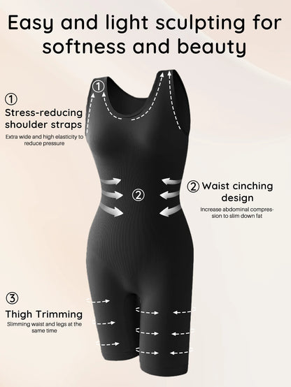 POKARLA Sexy Full Coverage Bodysuits, Thigh Shaper, Wide Shoulder Strap Shapewear Bodysuit, Seamless Girdle, Slimming.