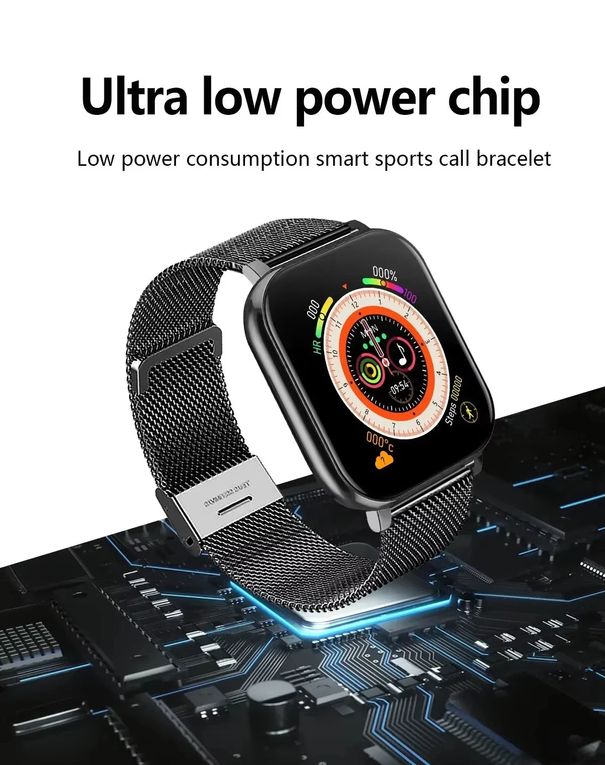 VIVO Smartwatch for Android and iPhone, 2.01-inch HD Screen, Answer and Make Calls, Message Preview, Sports Modes, Customizable Watch Face, Weather Forecast