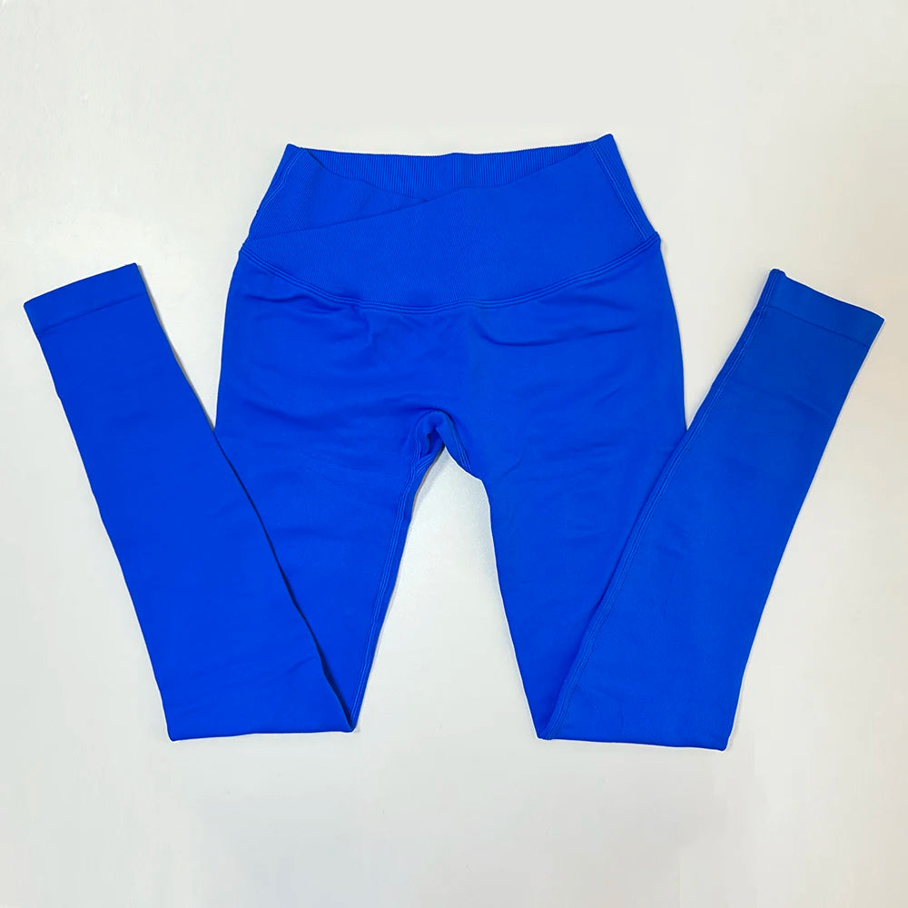 Leggings Deportivos Vision para Mujer, Pantalones de Yoga Sin Costuras con Efecto Push-Up, Leggings de Gimnasio con Cintura Cruzada, Leggings Deportivos para Levantar Glúteos