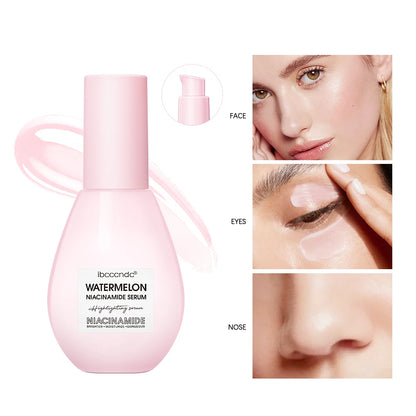 Nuevo Suero de gotas de rocío de niacinamida que brilla en sandía, crema de imprimación de maquillaje, suero Facial ligero y brillo líquido de imprimación