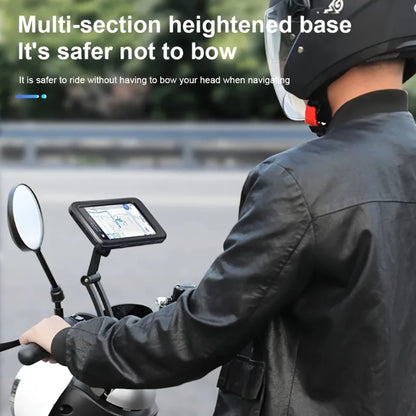 Waterproof motorcycle cell phone holder, universal bicycle, 360° rotating GPS phone holder