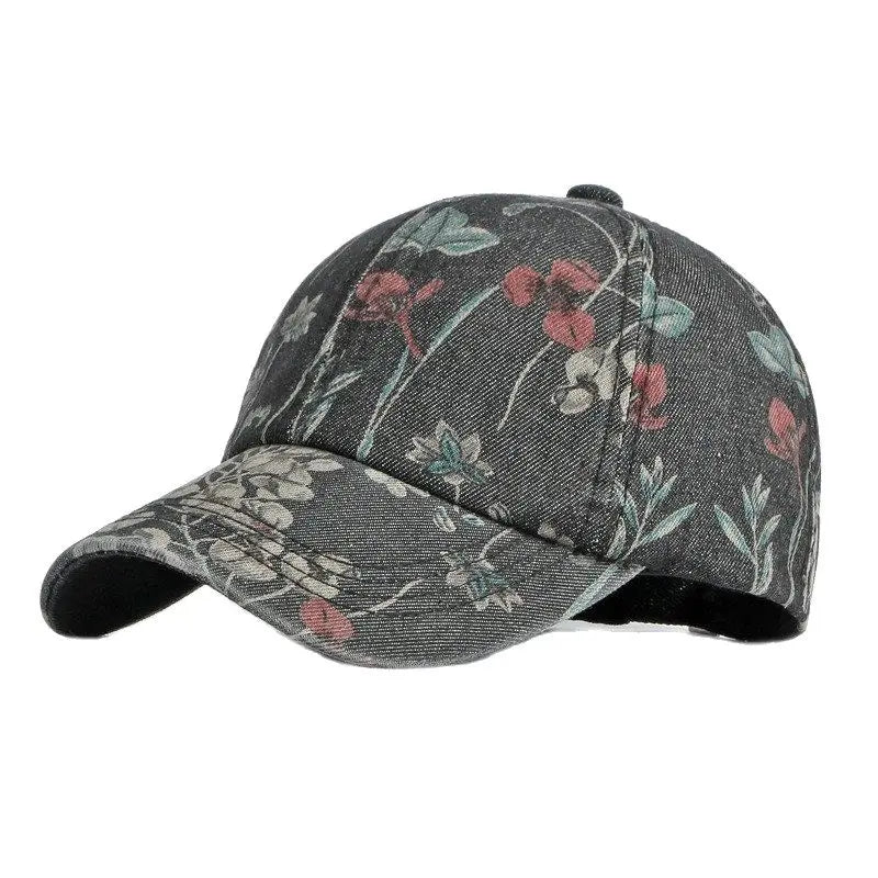 LDSLYJR-gorra de béisbol vaquera con estampado de flores para hombre y mujer, gorro ajustable con Cierre trasero, para exteriores, Primavera, 170