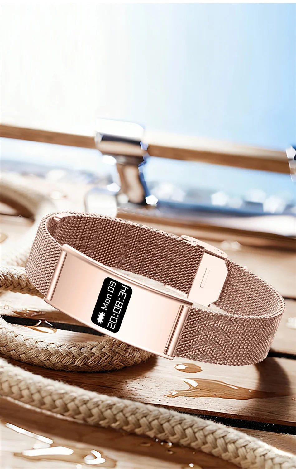 Pulsera inteligente para hombres y mujeres, Monitor de ritmo cardíaco durante el sueño, banda inteligente de salud, rastreador de actividad/deporte resistente al agua, reloj inteligente para Android iOS