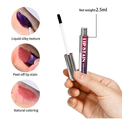Tinte de labios rosa resistente al agua de larga duración, taza antiadherente a prueba de transferencia, tinte de labios Natural, cosméticos para mujer