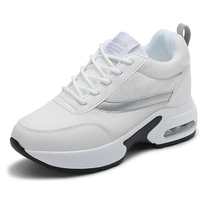 Fashion Platform Women's Shoes, Invisible Height Increasing Casual Shoes, Breathable Air Cushion Walking Travel Shoes