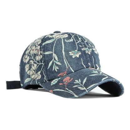 LDSLYJR-gorra de béisbol vaquera con estampado de flores para hombre y mujer, gorro ajustable con Cierre trasero, para exteriores, Primavera, 170