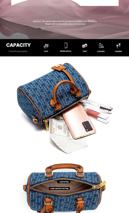 Women's Shoulder Bag, New Cowboy Spliced Pillow Bag, Women's Casual Party Handbag