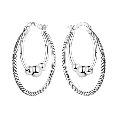 Pendientes de aro de bambú para mujer, de Plata de Ley 925 originales, con bonito Panda, joyería fina, regalos de fiesta de cumpleaños