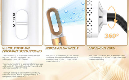 Secador de pelo profesional 5 en 1, peine de aire caliente, rizador para Dyson Airwrap, herramienta de estilismo, alisador de pelo, herramienta de peluquería