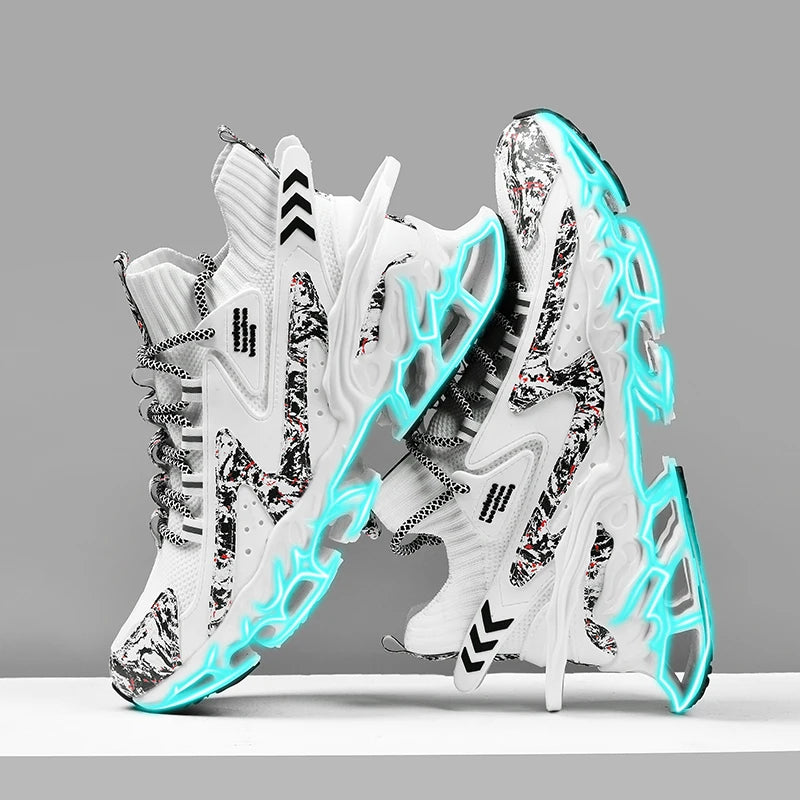 Luxury sports sneakers for women and men, casual training shoes, breathable, fashionable running loafers.