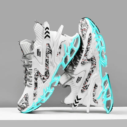 Luxury sports sneakers for women and men, casual training shoes, breathable, fashionable running loafers.