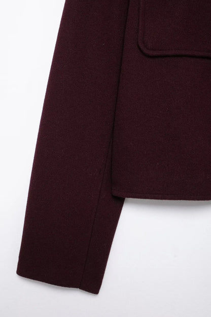 Chaqueta de Otoño Invierno para mujer, abrigos informales con cuello redondo, mangas largas, bolsillos, botones, chaquetas nuevas de un solo pecho, ropa para mujer