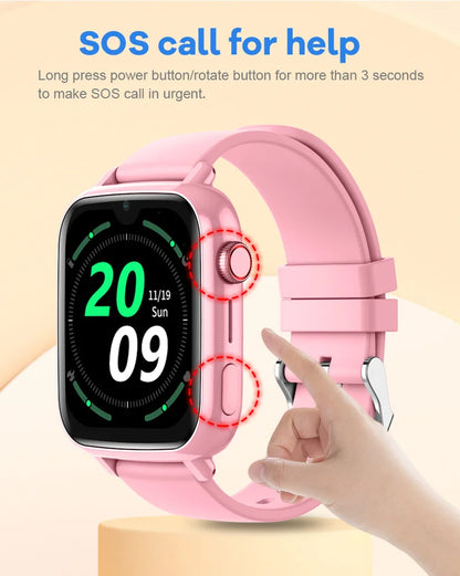 4G Smart Watch for Girls and Boys, GPS, WIFI, Video Call, SOS App, Download, Kids Smart Watch, Camera Monitor, Tracker, Location, Phone Watch