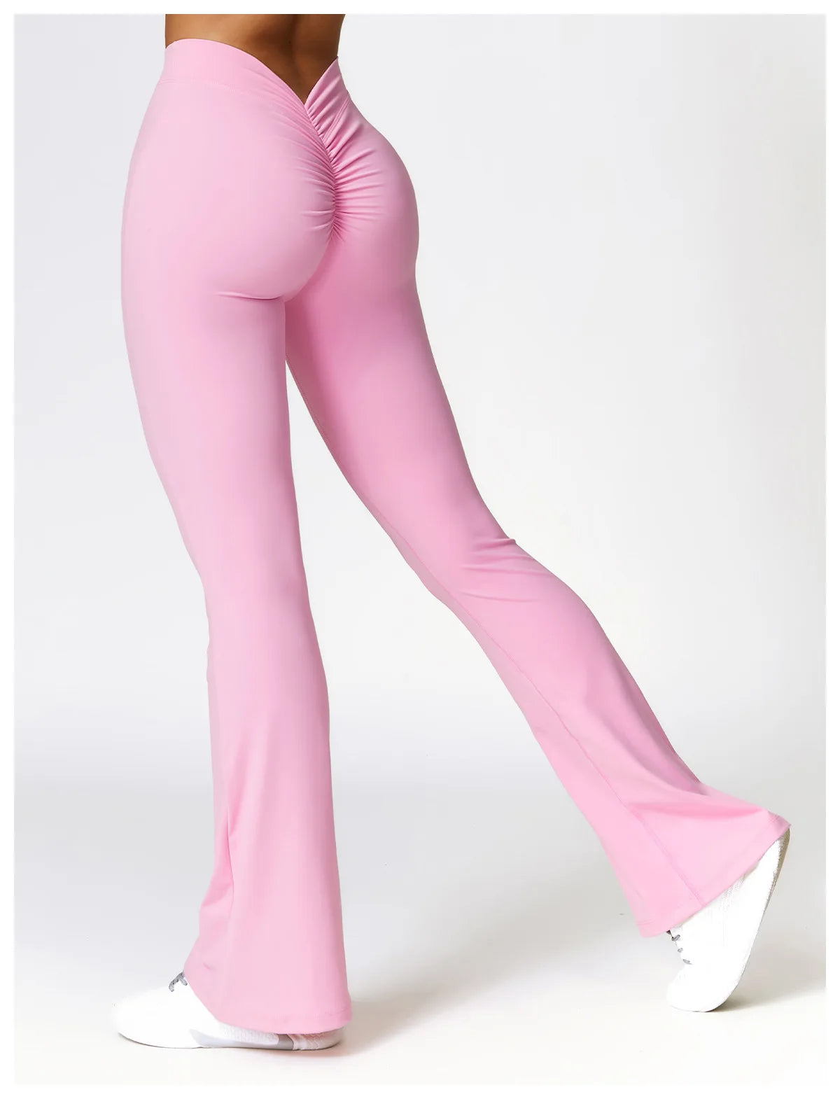 Women's V-shaped Yoga Pants, Flared Leggings, High-Waisted Wide-Leg Pants, Sports Flared Pants for Gym and Fitness, Dance Pants.