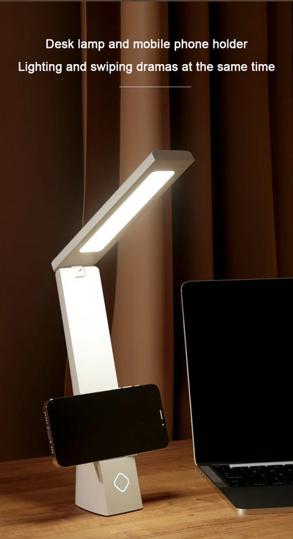 Lámpara de escritorio Led, luces de mesa plegables con carga y taponamiento, protección ocular, lámpara de escritorio de aprendizaje, accesorio de iluminación para dormitorio y mesita de noche