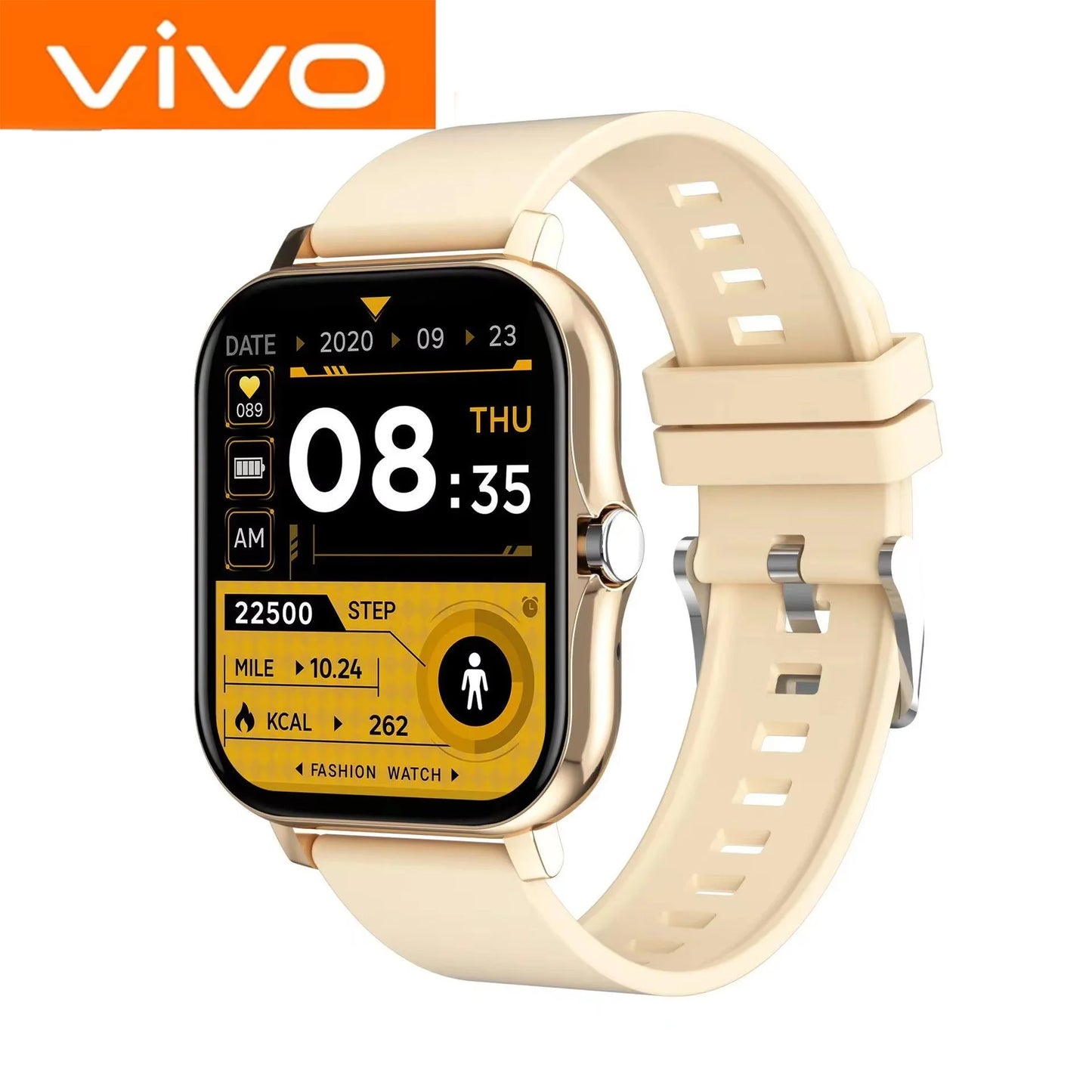 VIVO Smartwatch for Android and iPhone, 2.01-inch HD Screen, Answer and Make Calls, Message Preview, Sports Modes, Customizable Watch Face, Weather Forecast